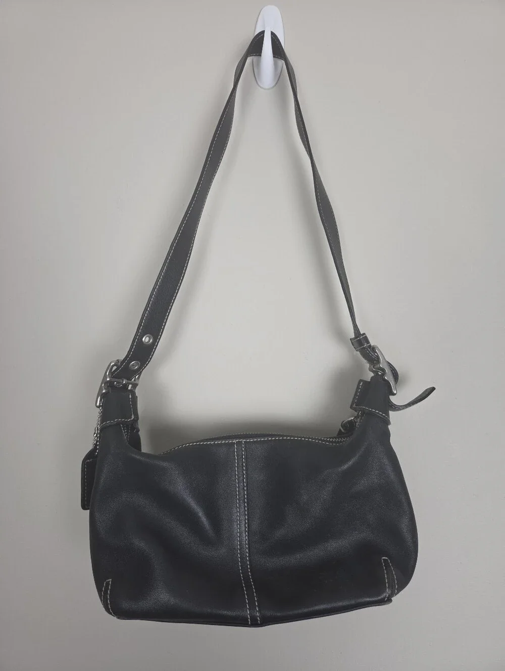 Vintage Y2K Coach 9564 Black Leather Legacy Demi Hobo Shoulder Bag